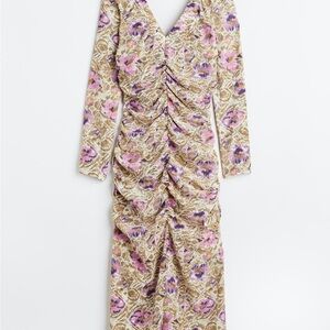 H&M Floral Ruched Long Sleeve Dress
NWOT